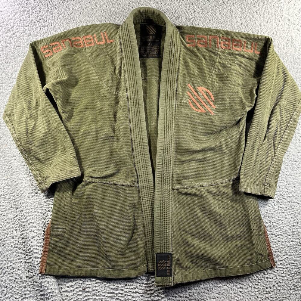 Sanabul Essential BJJ Gi Jacket A2 Olive Green Bronze Jiu Jitsu Kimono Top Only